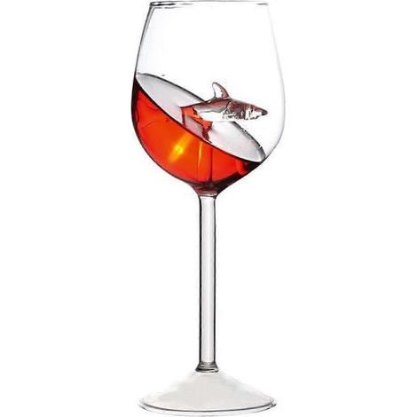 Verre à vin. verres à whisky décorés de requins. gobelets à pied pour boire du vin (1/5)