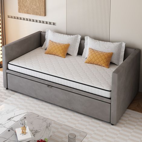 Matratze Einzelbett, Ergonomisch und Gerollt, 90 x 200 cm, Höhe 12 cm, Weiß
