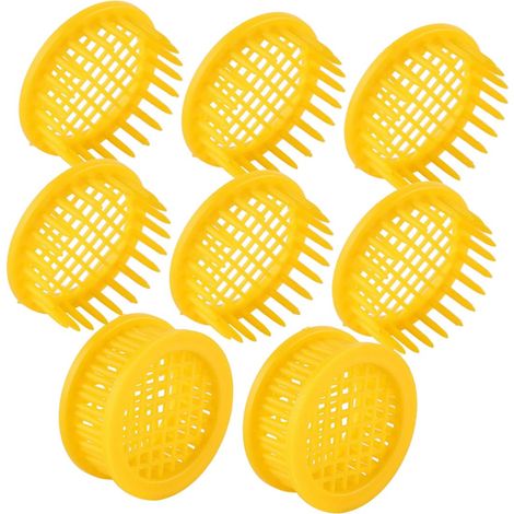 Cage D'élevage pour Abeilles en Plastique Jaune, Équipement Apiculture Pratique, Lot de 20 Pièces, Outil Indispensable pour Maintien et Élevage des Reines (1/5)
