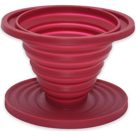 1 Porte-filtre à café, pliable, silicone réutilisable, pour camping, cuisine (1/5)