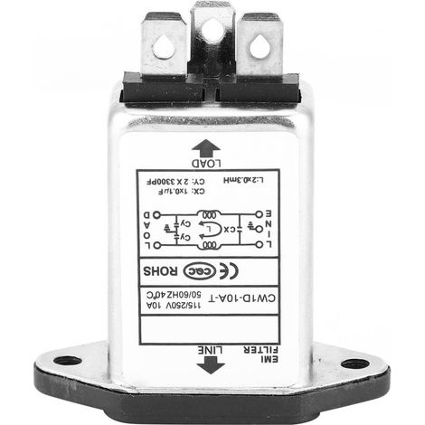 Filtre haute qualité IEC-320 C14 Douille mâle Composants électroniques 10A CW1D-10A T (1/5)