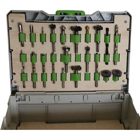Insert compatible avec Systainer T-Loc : idéal comme organisateur pour défonceuse OF, scie plongeante TS, Domino, batterie, raboteuse, scie sauteuse PS, accessoires, mètre pliant (1/5)
