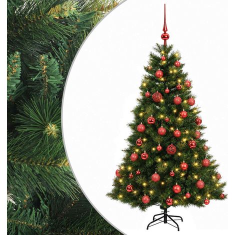 Künstlicher Weihnachtsbaum mit Weihnachtskugel 120 cm 150 LEDs vidaXL (1/5)