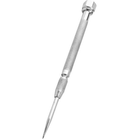 Pointe en Carbure Cémenté Aiguille à Tracer Antidérapante pour Acier Laiton Plastique Verre Céramique, Stylo de Marquage et Poinçonnage 128mm (1/5)