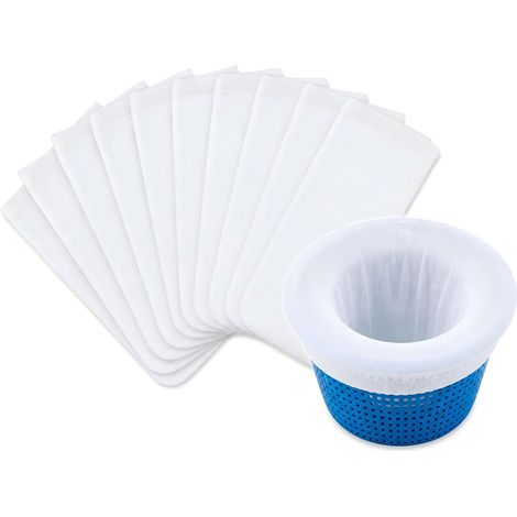 10 Pièces Chaussettes Skimmer Piscine, Filtre Skimmer et Chaussette Filtre pour Écumoire de Piscine, Filtre Anti Pollen et Écume pour Piscine (1/5)