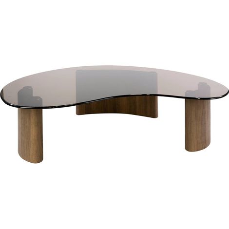 Table basse verre fumé design organique MILOS (1/3)