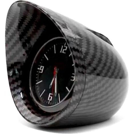 1 x Horloge de tableau de bord, éclairage rétro LED, design fibre de carbone, pour SUV et voitures modernes (1/4)