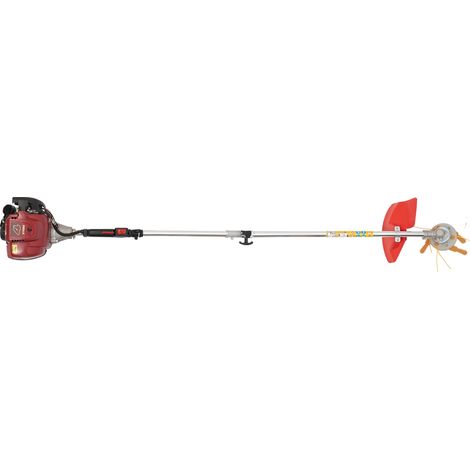 Débroussailleuse, moteur 4 temps, tête de lame de coupe, Rouge, Essence (1/2)