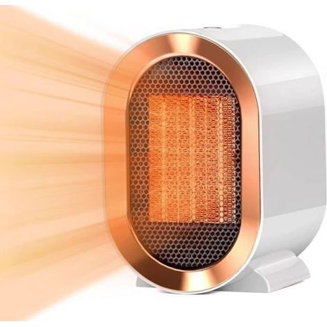 (Blanc)LaBelleVieFrance Mini Radiateur Soufflant à Économie d'Énergie Chauffage Soufflant Électrique Radiateur Soufflant 220V 1200W 2 Modes (1/4)