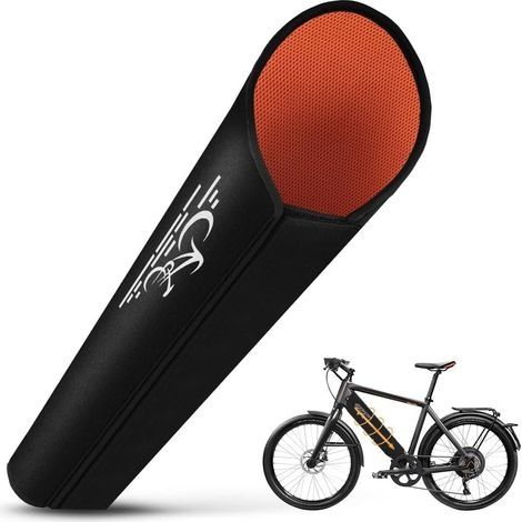 Housse de Protection pour Batterie de Vélo électrique, Universel Protection de Batterie de Vélo électrique, Protection de Batterie en Néoprène, Pour Circonférence de Cadre de 30-38 cm (Orange) (1/5)