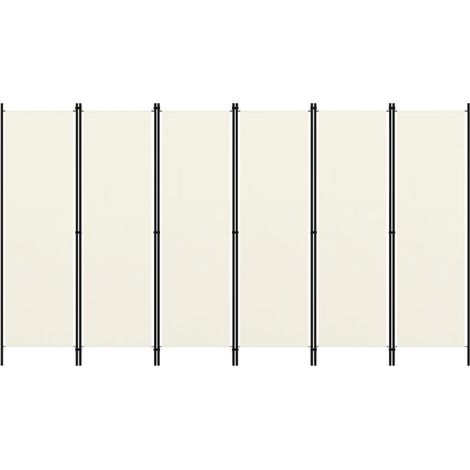 Biombo divisor de 6 paneles blanco 300x180 cm vidaXL