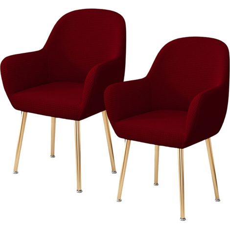 2 pièces Housses de chaise Jacquard, extensibles et antidérapantes, pour chaises avec accoudoirs, style nordique moderne, idéales salle à manger et cuisine