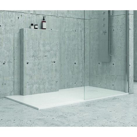 Piatto doccia 170x70 cm effetto pietra colore bianco kamalu