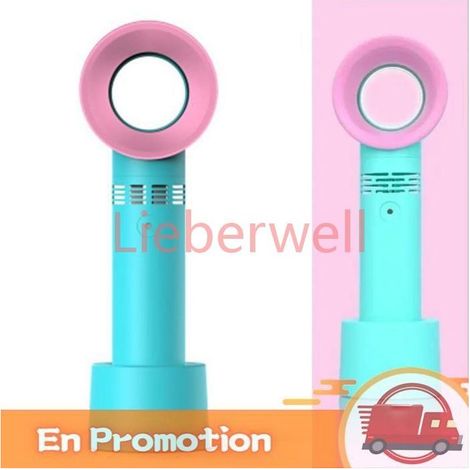 zerone ventilateur portatif USB sans pales Ventilateur portatif sans lame, 3 niveaux réglables, electromenager ventilateur Vert (1/5)