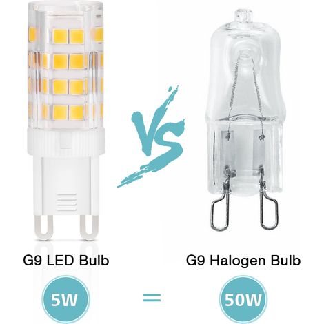 G9 LED-Lampe, 5 W, warmweiß, flimmerfrei, Keramik-Maiskolbenlampe, 6er-Pack, 110–130 V Wechselstrom, flimmerfreies Licht (1/5)