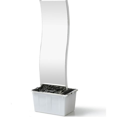 Fontana per esterni onda in Acciaio inox H.130 cm Argento - HOKI