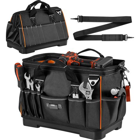 Mophorn Werkzeugtasche 41x23x25cm, Aufbewahrungstasche mit 14 Innen- und 19 Außenfächern, Robuster Werkzeug-Organizer aus wasserabweisendem Polyester mit Schultergurt und Reißverschluss (1/5)