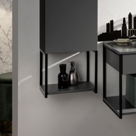 FACKELMANN New York Unterregal für Midischrank 330 mm grau (1/3)