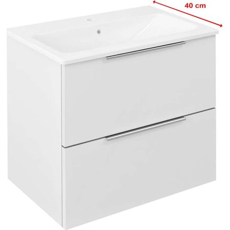 Sapho Cirasa - Mobiletto da lavabo, 58x54x39 cm, 2 cassetti, bianco CR592-3030 (1/5)