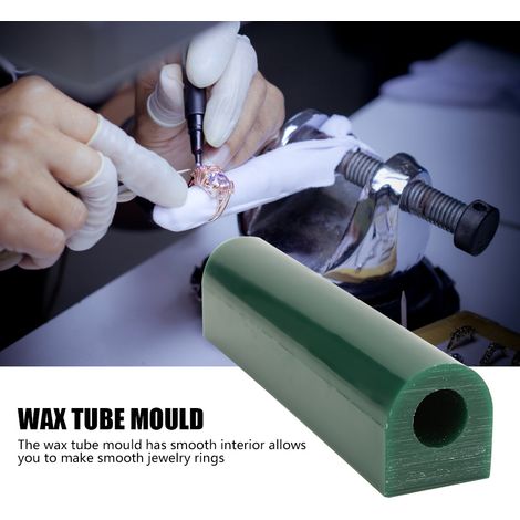 Moule à bijoux en cire, tube vert lisse, outil de sculpture haute qualité pour la fabrication et le façonnage de bijoux (1/5)
