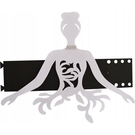 Fascia per capelli da ballerina in stile pin-up, Open World, bianca
