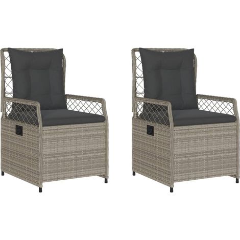 Maison Exclusive - Sillones reclinables de jardín 2 uds ratán sin