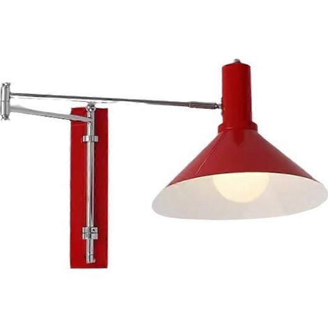 Klappbare Wandleuchte aus Metall – Moderne Wandleuchte mit klappbarem Gelenkarm für Nachttisch und Bar, minimalistische, ausziehbare rote Lampe (1/5)