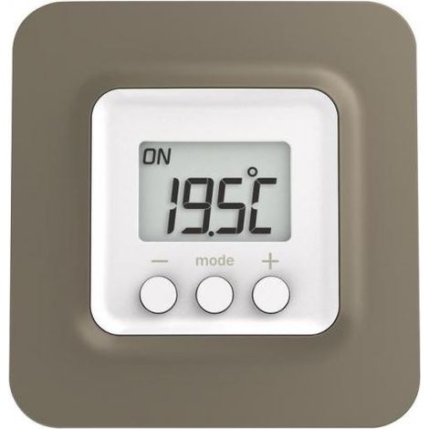 Plaque de finition couleur creme pour thermostat Tybox serie 5000 Delta Dore (1/2)