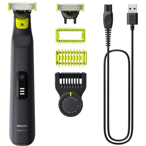 Philips OneBlade Pro 360 Tondeuse corps, Tondeuse de précision, Rasoir chrome