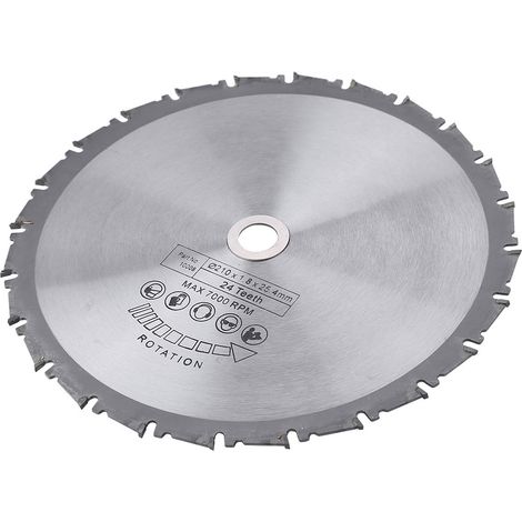 Lame de scie circulaire en carbure pour le travail du bois, disque de coupe TCT 210 x 25,4 mm, 24 dents