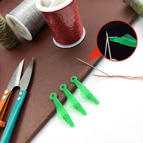 Enfile-aiguille pour machine à coudre à bouche de poisson, mise à niveau 2024, enfile-aiguille automatique de type poisson, boucle de machine à coudre rapide (10 pièces) (1/3)