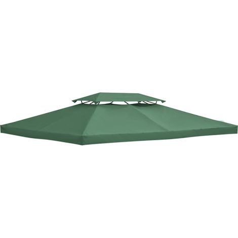 Ersatzdach Pavillondach Für Gartenpavillon, Polyester, 3X4M, Grün