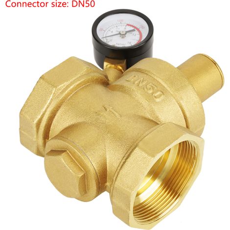 BSP DN50 Messing-Wasserdruckminderungsventil mit einstellbarem Durchflussmesser (1/5)