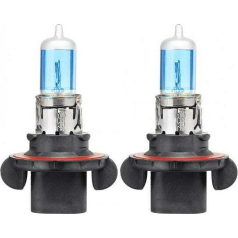 1 paire d'ampoules halogènes H13 9008 100/90 W 5900 K blanc super pour feux de route et de croisement (1/4)