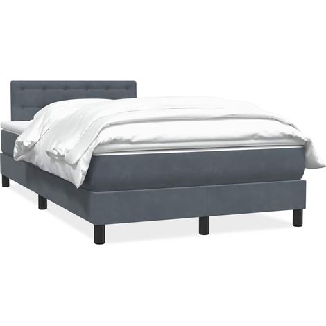 Maison Exclusive - Boxspringbett mit Matratze Dunkelgrau 120x220