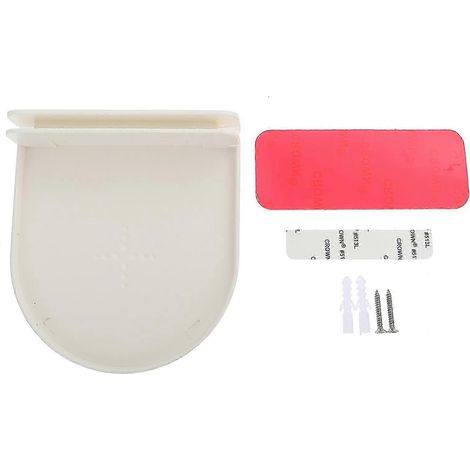 Support pour enceinte connectée compatible avec routeur WiFi, fixation murale en plastique blanc (1/5)