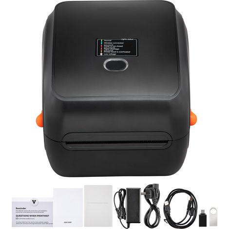 Mophorn Thermo-Etikettendrucker 300 DPI für 4 x 6 Versandpakete, kabelloses Bluetooth mit automatischer Etikettenerkennung, unterstützt Windows/MacOS/Linux/Android/iOS, kompatibel mit Amazon, eBay