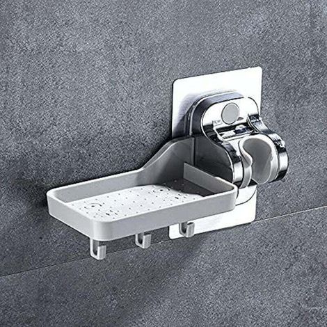Support de douche à main Support de pommeau de douche Sans perçage Adhérence forte Support de douche à main Angle réglable (Multifonctionnel) (1/4)