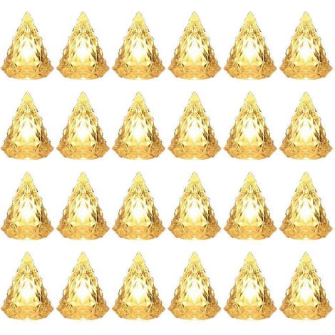 Lot de 24 guirlandes lumineuses LED en cristal pour décorer vos fêtes de fin d'année. (1/4)