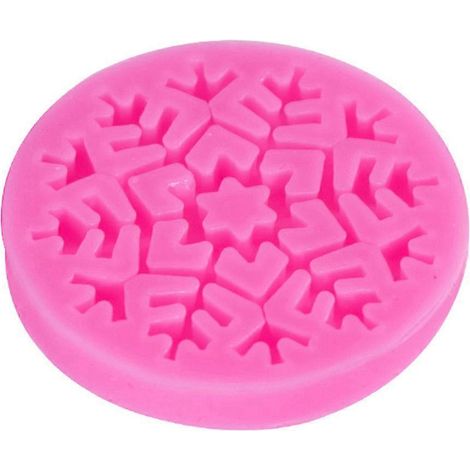 Moule en silicone flocon de neige, moule en silicone pour fondant, pâtisserie et fabrication de bougies. (1/4)