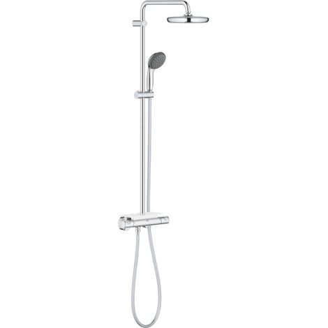 Grohe – Colonne de douche hydromassante 210 mm – Mitigeur thermostatique avec douchette 3 jets – Système anti-calcaire et régulation rapide (1/5)