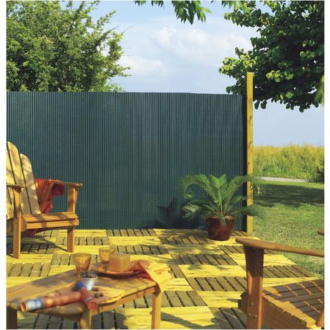 Grauer PVC-Schilfschirm „Plasticane Single Face“ – 85 % Verdunkelung – 1,50 x 3 m NORTENE