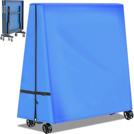 Tischtennisplatten-Schutzhülle aus 600D-Polyester für klappbare und flache Tische – Tischtennisschutz – Pingpong-Abdeckung (1/5)