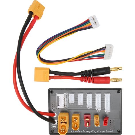 Lot de 5 connecteurs chargeur parallèle pour batterie Lipo XT30 XT60 XT90 JST T - Plaque multi charge compatible Imax B6 B6AC IDST Q6 Lite (1/5)