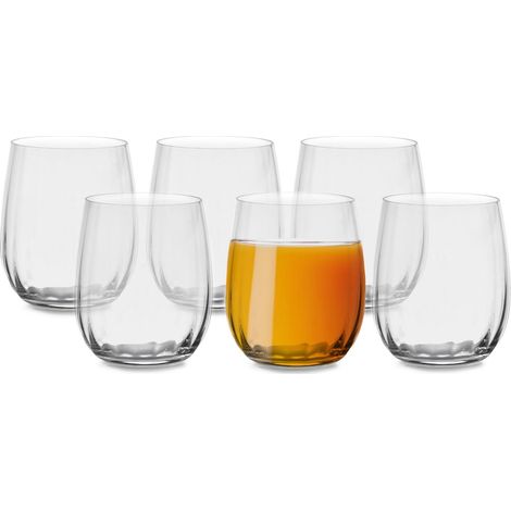 Ein phänomenales Set aus 6 Prism-Gläsern mit Rillen, 450 ml Fassungsvermögen, für Getränke. (1/5)