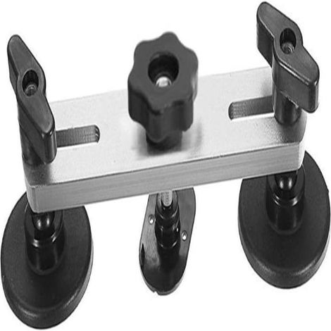 Kit d’outils de réparation de carrosserie – Extracteur de bosses à double bras – Débosselage sans peinture avec 6 languettes adhésives