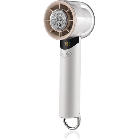 (Blanc. K50) Ventilateur de réfrigérateur portable haute vitesse avec affichage numérique et puissant ventilateur portatif. (1/5)