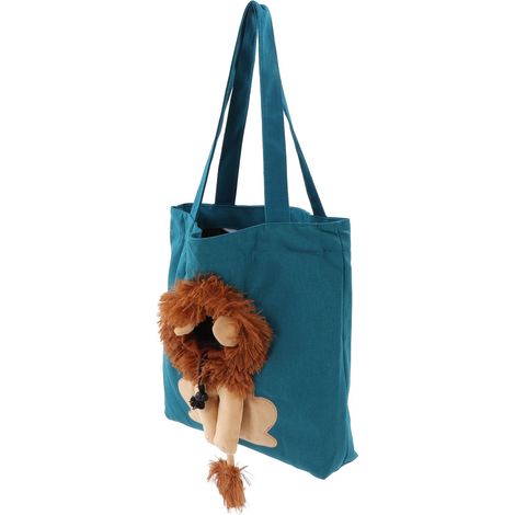 Sac de transport multifonctionnel en toile en forme de lion mignon, adapté aux chats pesant moins de 2,7 kg (Type 3). (1/5)