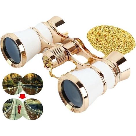 Binocolo per adulti 3x25 - Lenti classiche pieghevoli da teatro - Ingrandimento 3x - Tracolla inclusa - Ideale per teatro, opera, concerti, musical, eventi (1/3)