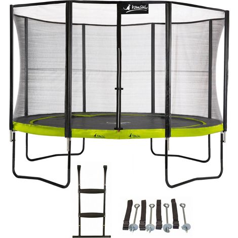 Trampoline KANGUI - PUNCHI Ø 426‑430 cm – Enfant XXL – Rebond Sportif – Échelle & Kit Ancrage – Garantie 5 ans